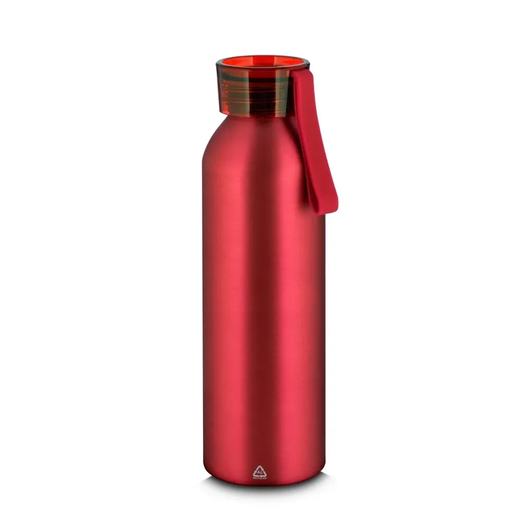 Garrafa de Alumínio Reciclado 640ml personalizada vermelha