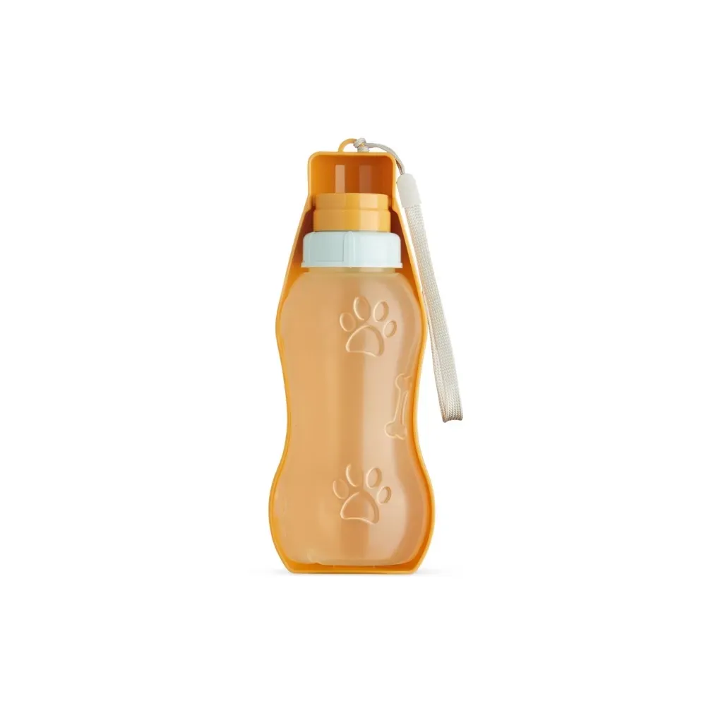 Garrafa Bebedouro Pet 400ml personalizada laranja
