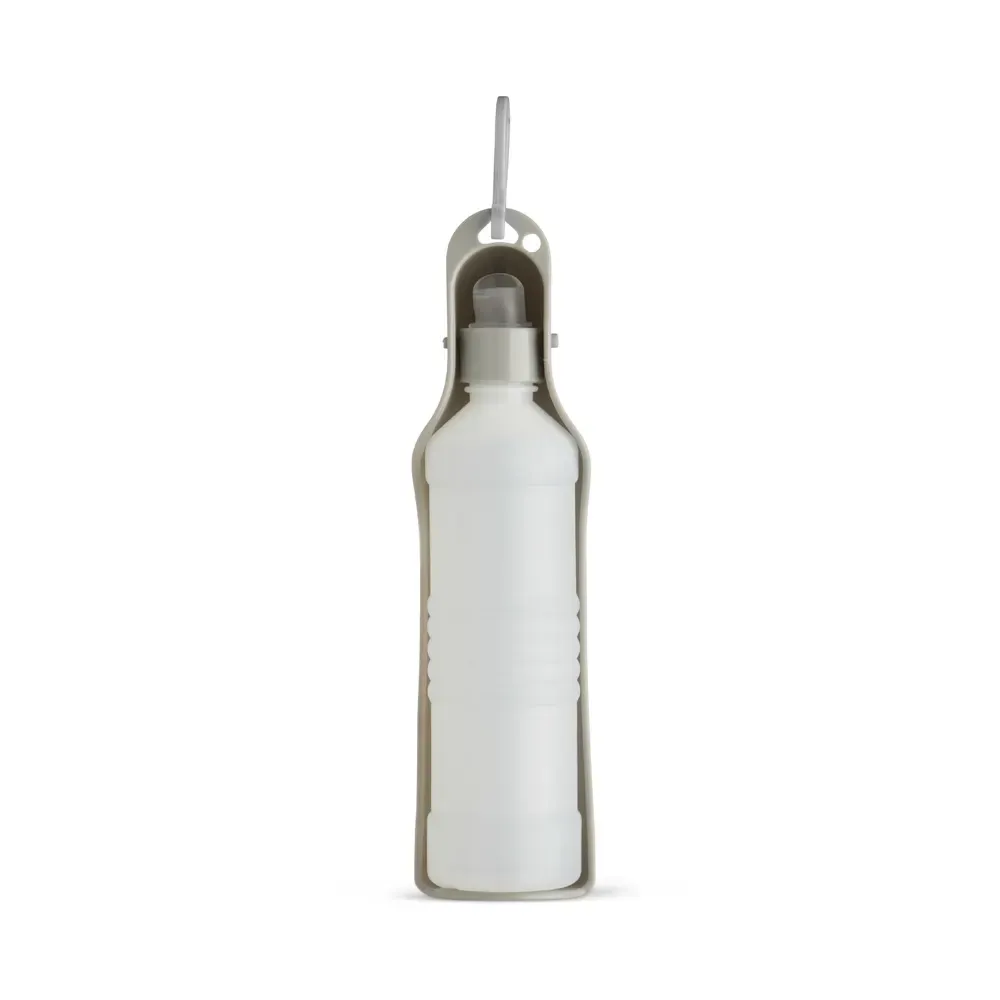 Garrafa Bebedouro Pet 420ml personalizada cinza antivazamento