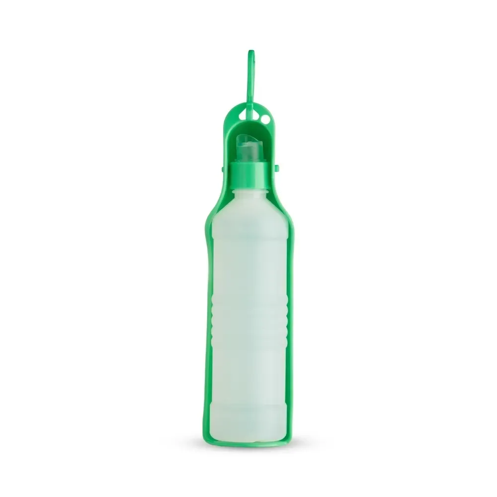 Garrafa Bebedouro Pet 420ml personalizada verde antivazamento