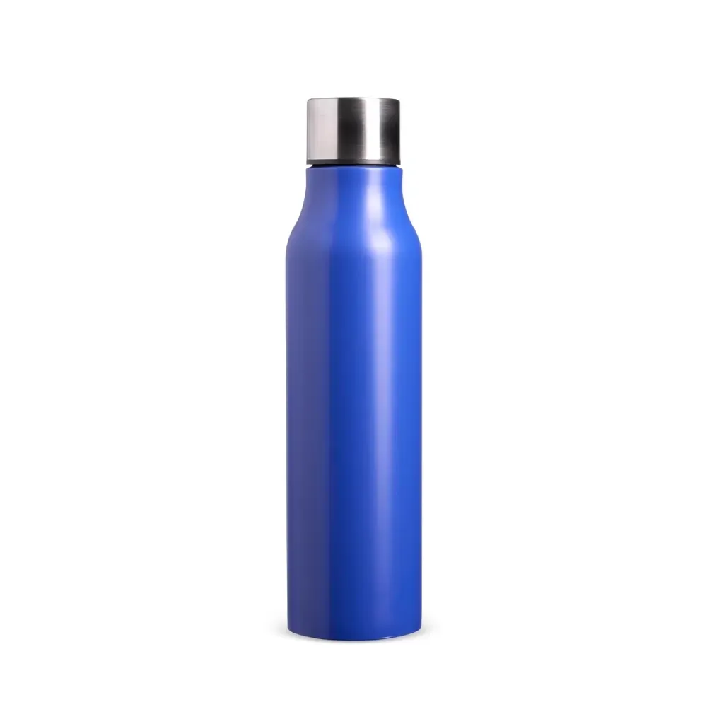 Garrafa Inox 1 Litro com Alça de Nylon personalizada azul
