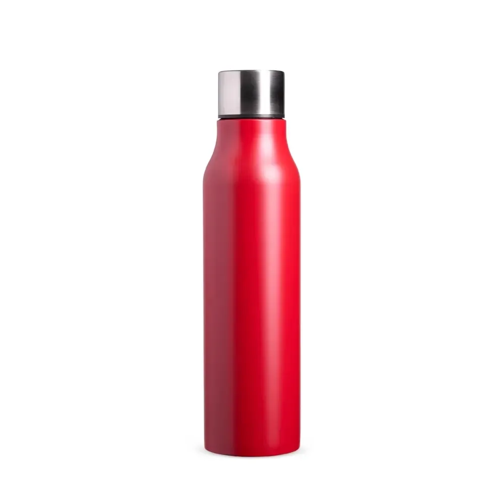 Garrafa Inox 1 Litro com Alça de Nylon personalizada vermelha
