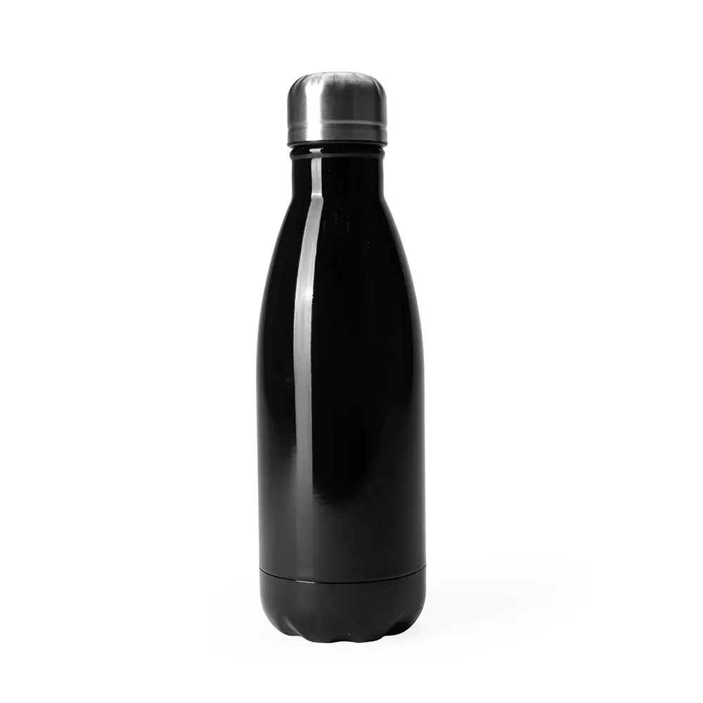 Garrafa Inox 625ml Parede Simples personalizada preta