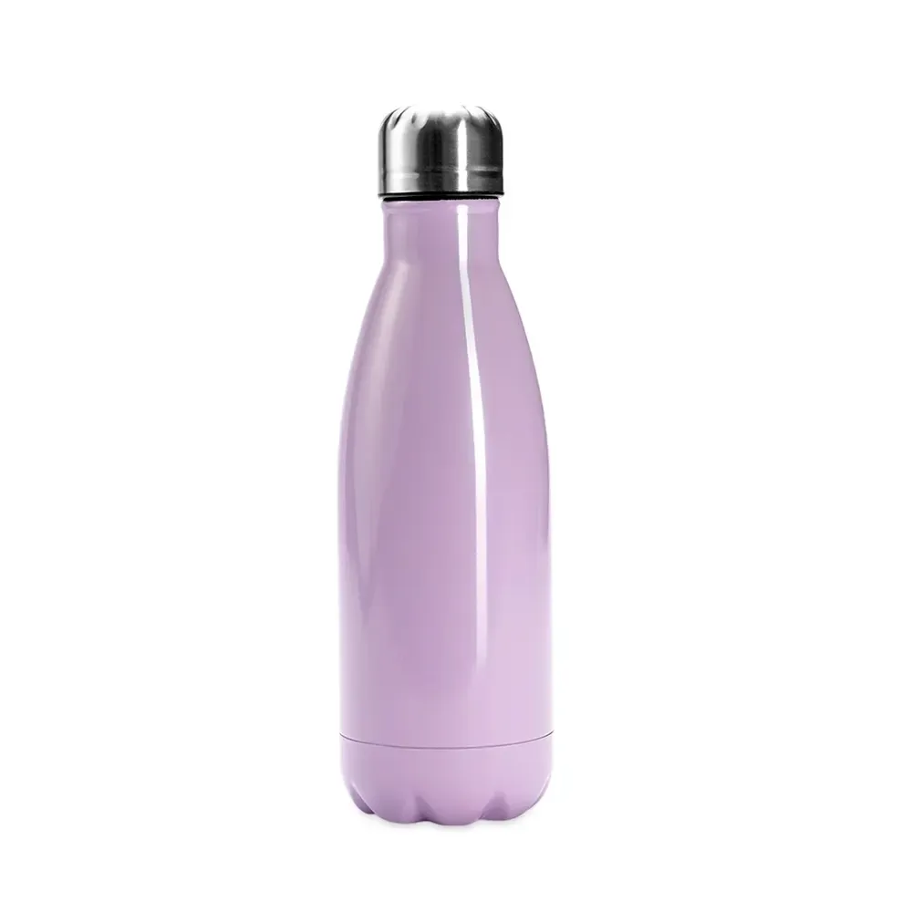 Garrafa Inox 625ml Parede Simples personalizada roxa