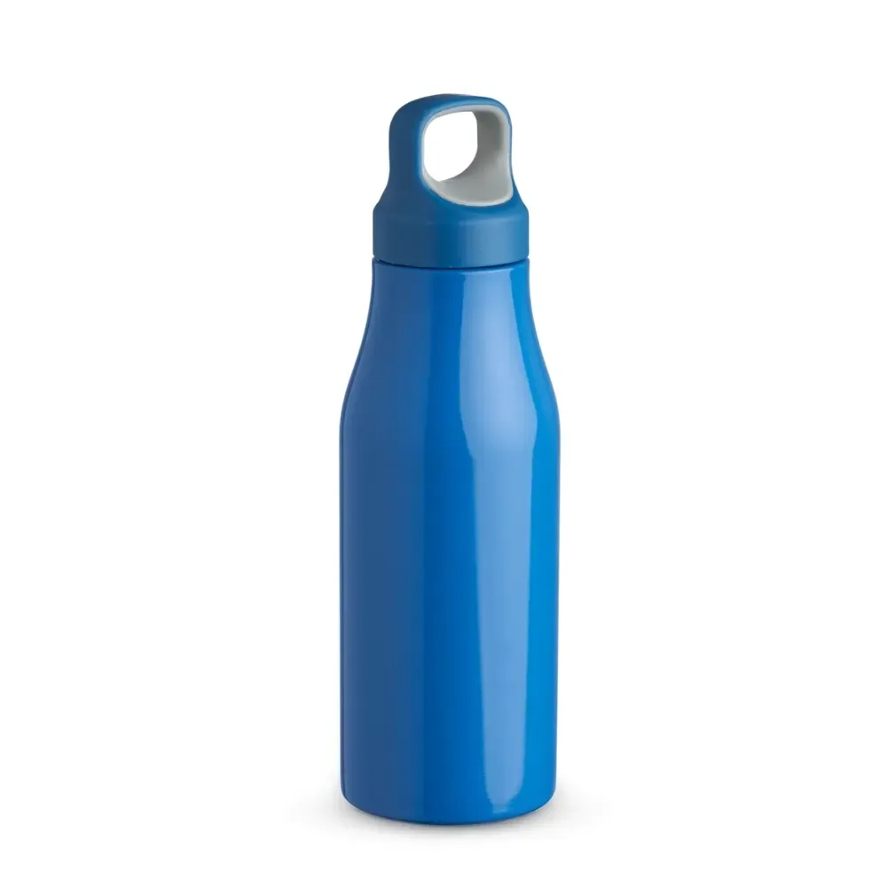 Garrafa inox 650ml com alça personalizada azul