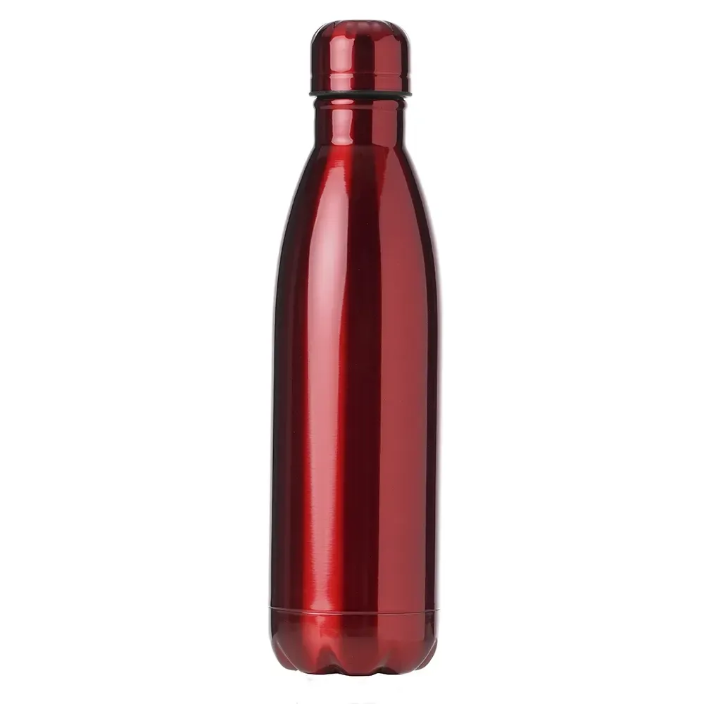 Garrafa Inox 750ml Acabamento Brilhante personalizada vermelha