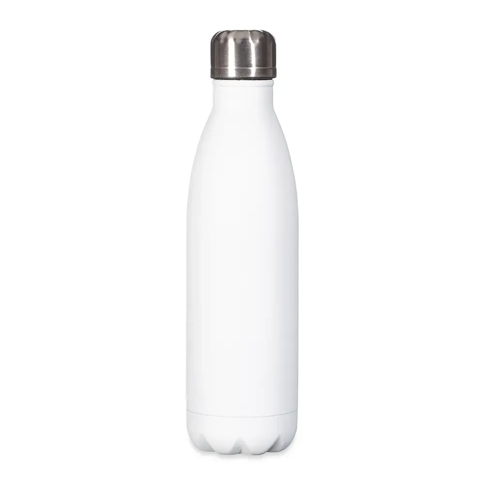 Garrafa Inox 750ml pintura fosca personalizada branca
