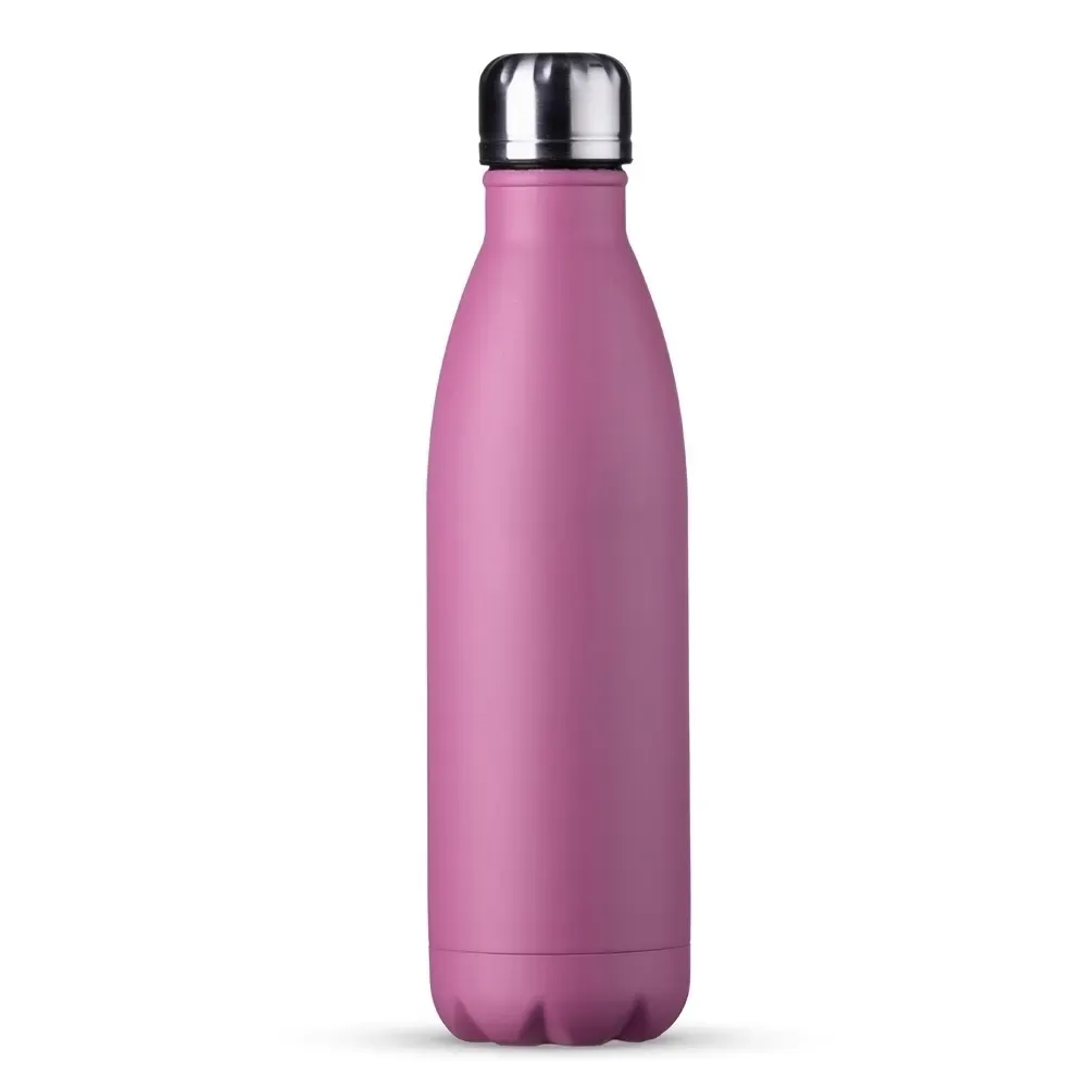 Garrafa Inox 750ml pintura fosca personalizada rosa