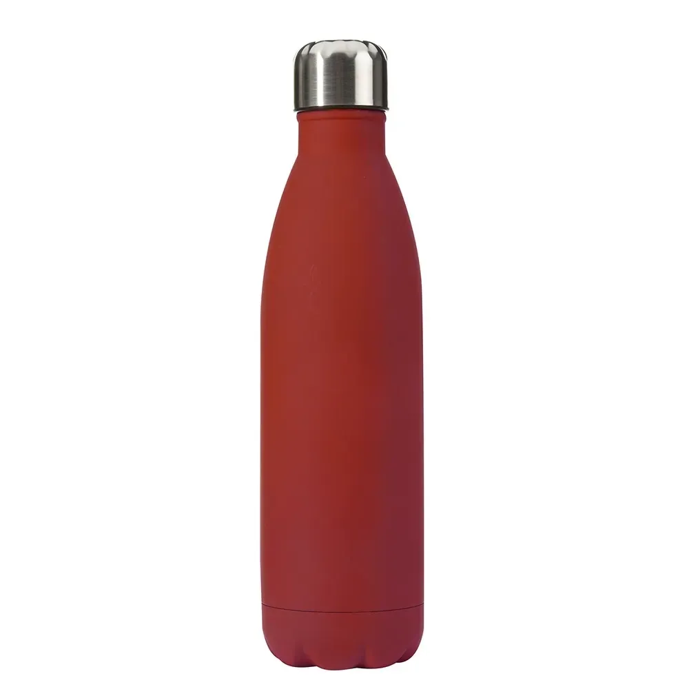 Garrafa Inox 750ml pintura fosca personalizada vermelha variação 1