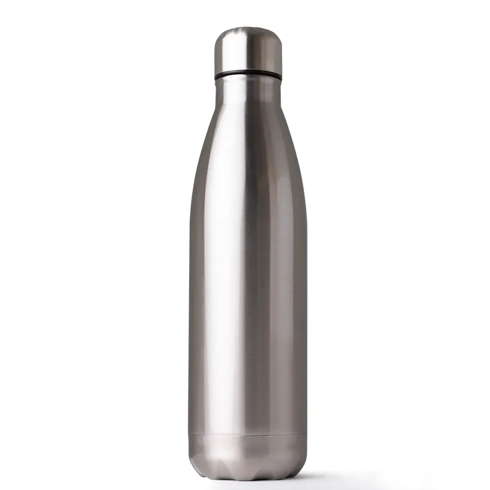 Garrafa inox 750ml parede simples personalizada cor inox