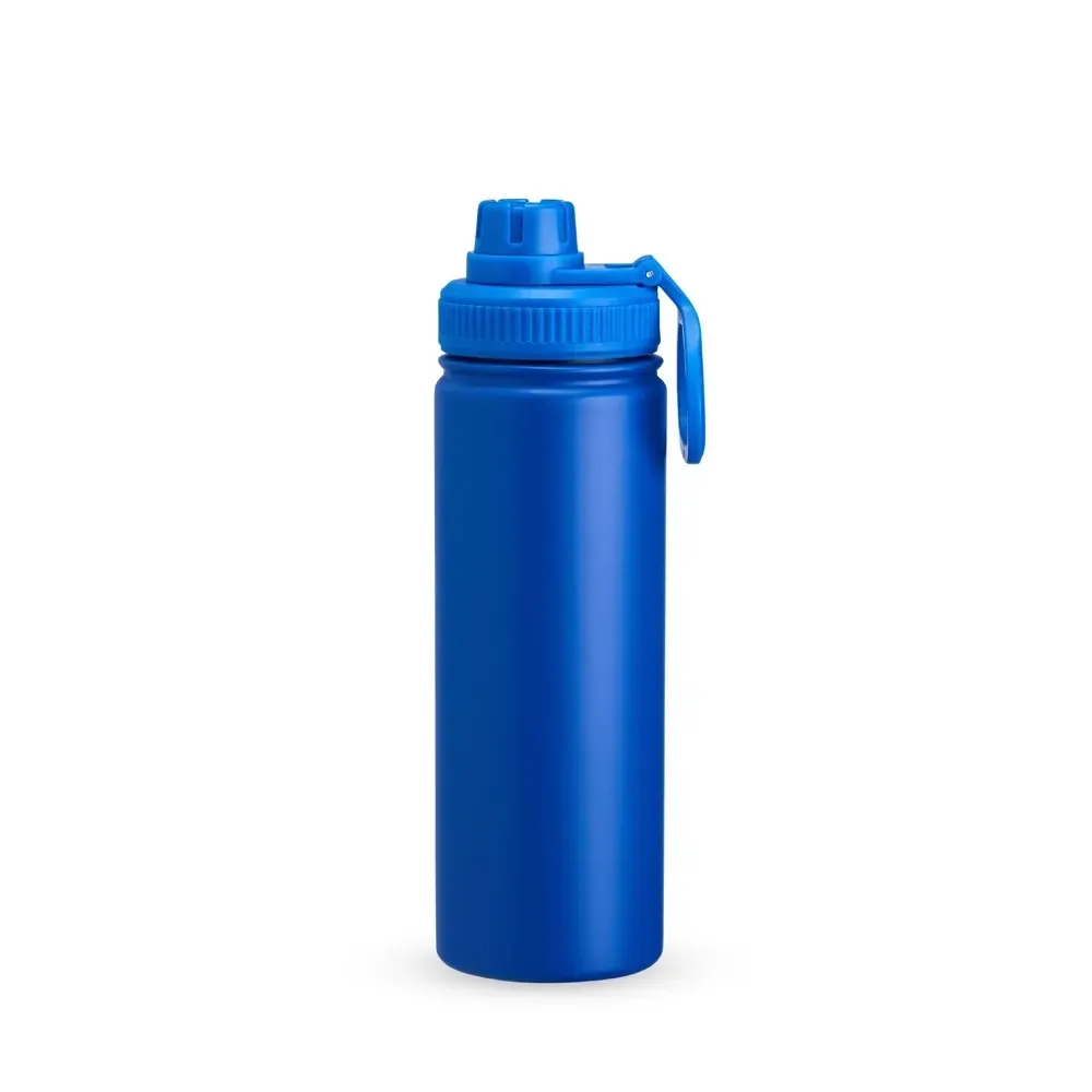 Garrafa Inox 750ml Pintura Eletrostática personalizada azul