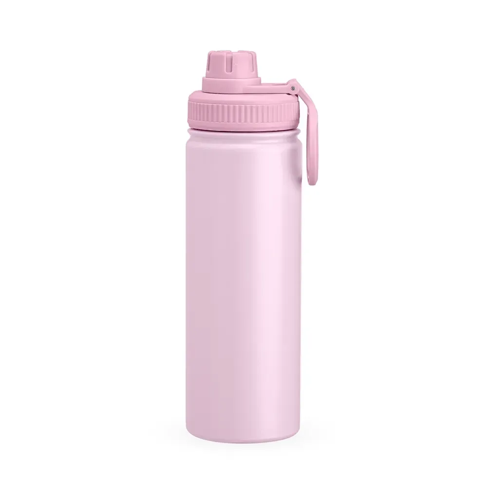 Garrafa Inox 750ml Pintura Eletrostática personalizada rosa