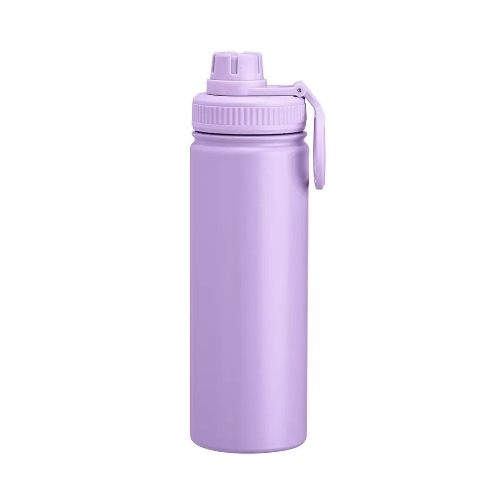 Garrafa Inox 750ml Pintura Eletrostática personalizada roxa