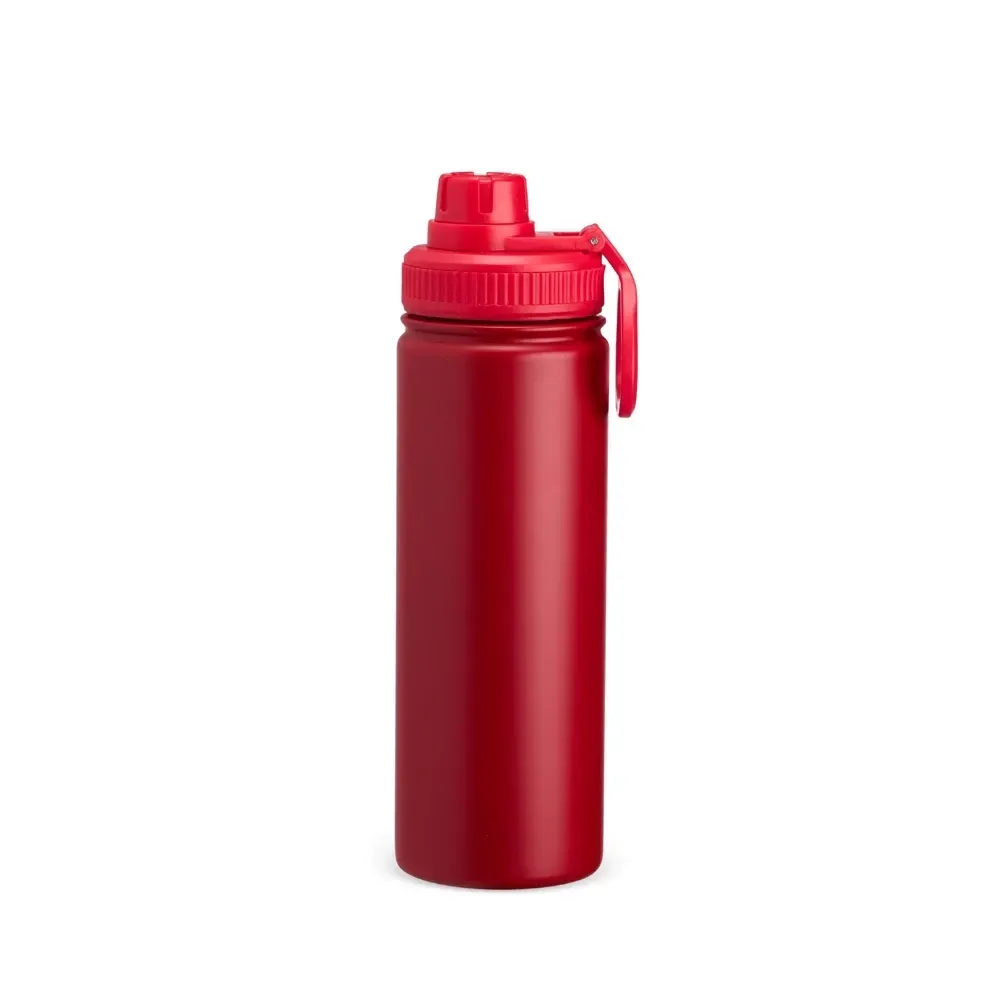 Garrafa Inox 750ml Pintura Eletrostática personalizada vermelha