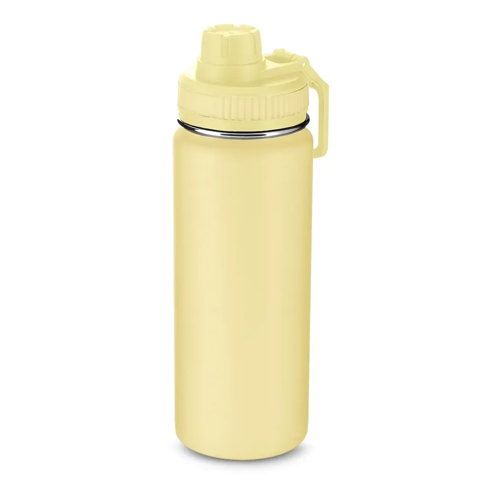 Garrafa Inox 780ml Pintura Eletrostática personalizada amarela