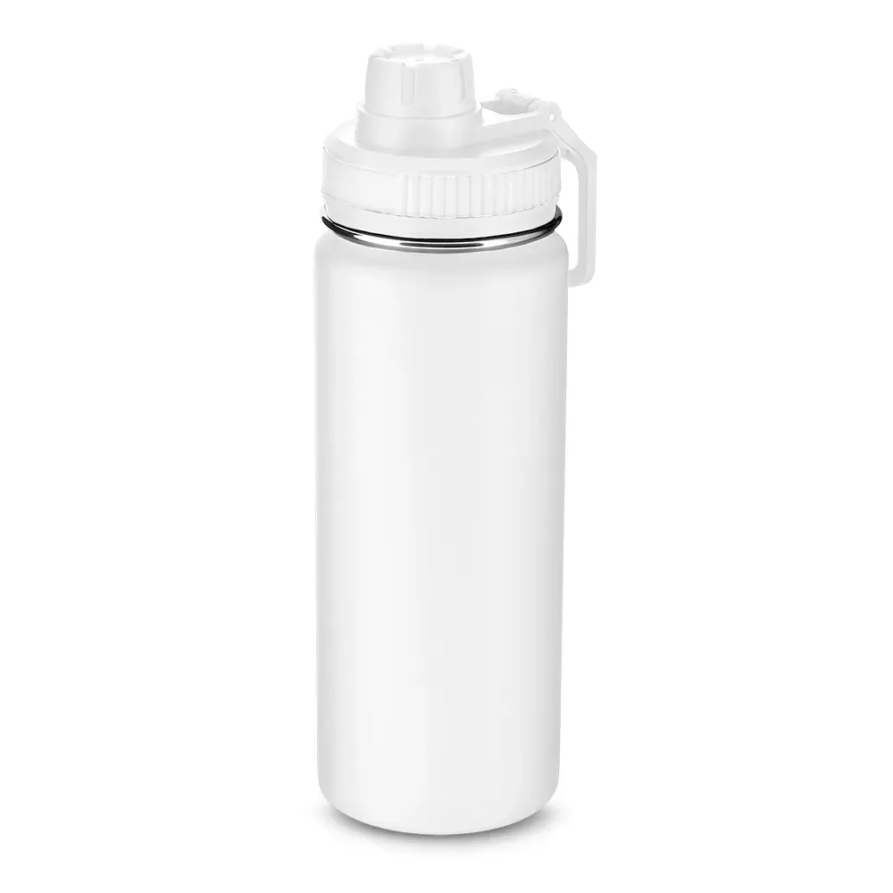 Garrafa Inox 780ml Pintura Eletrostática personalizada branca
