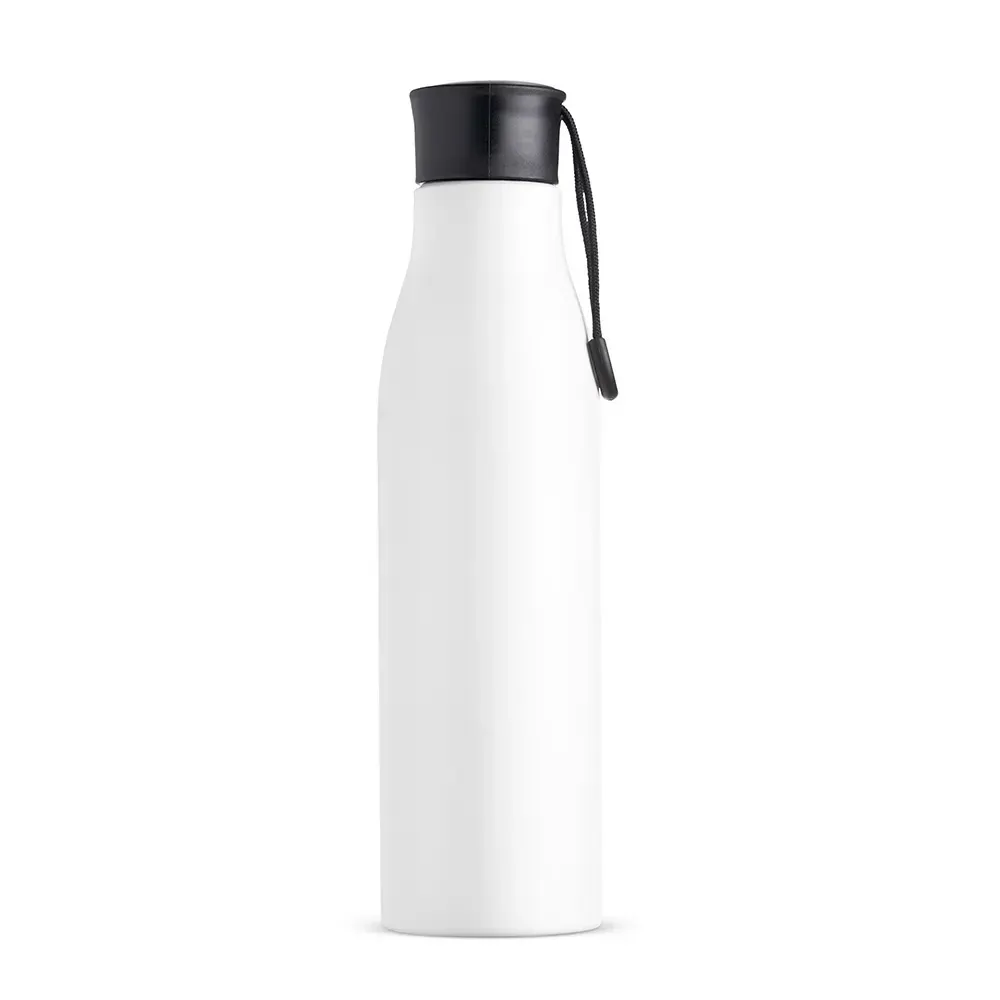 Garrafa inox 800ml colorida personalizada branca