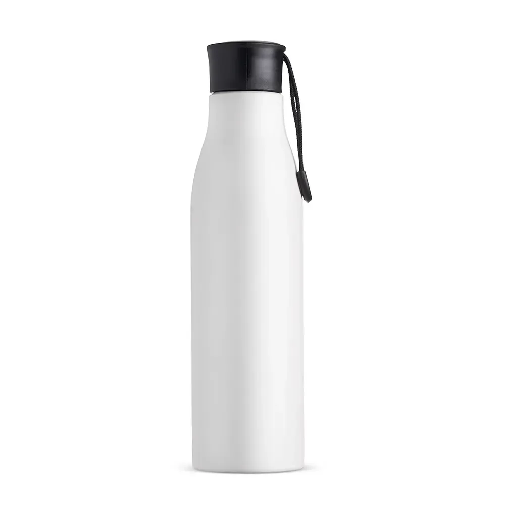 Garrafa inox 800ml colorida personalizada branca