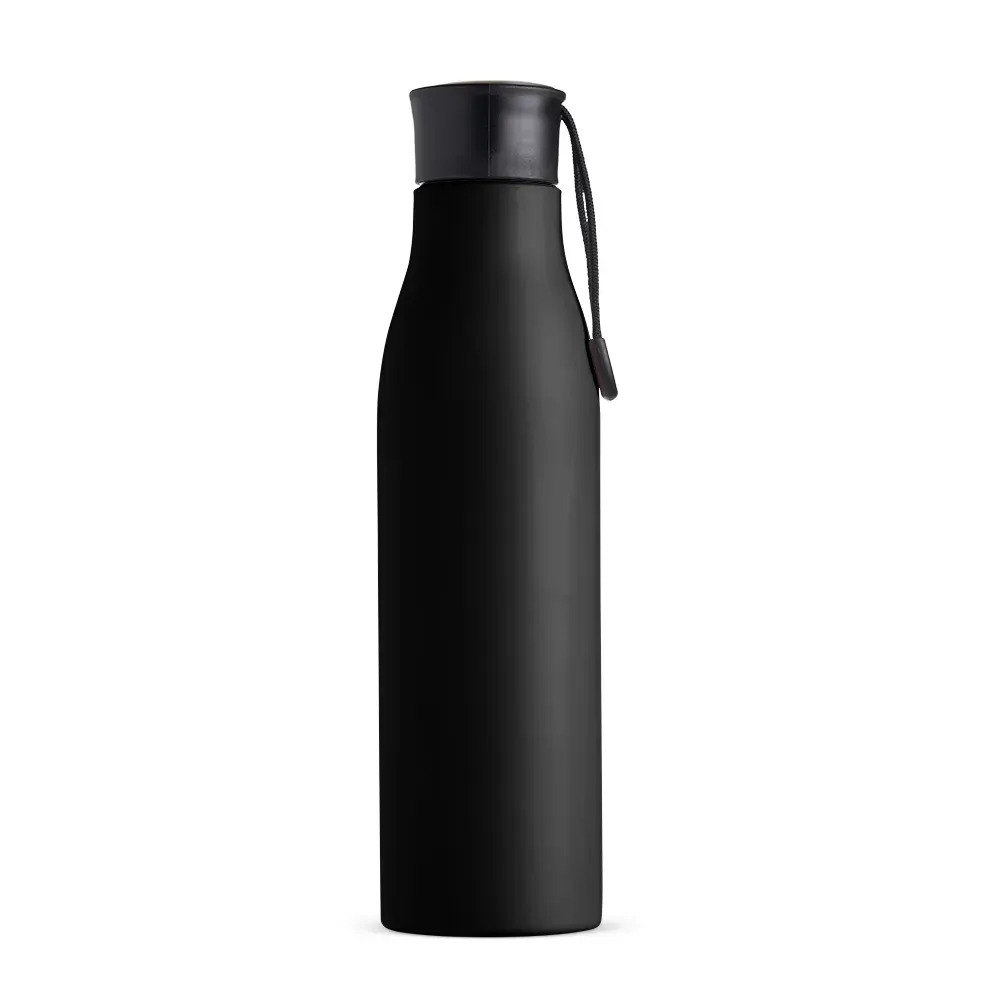 Garrafa inox 800ml colorida personalizada preta