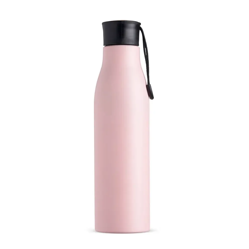Garrafa inox 800ml colorida personalizada rosa