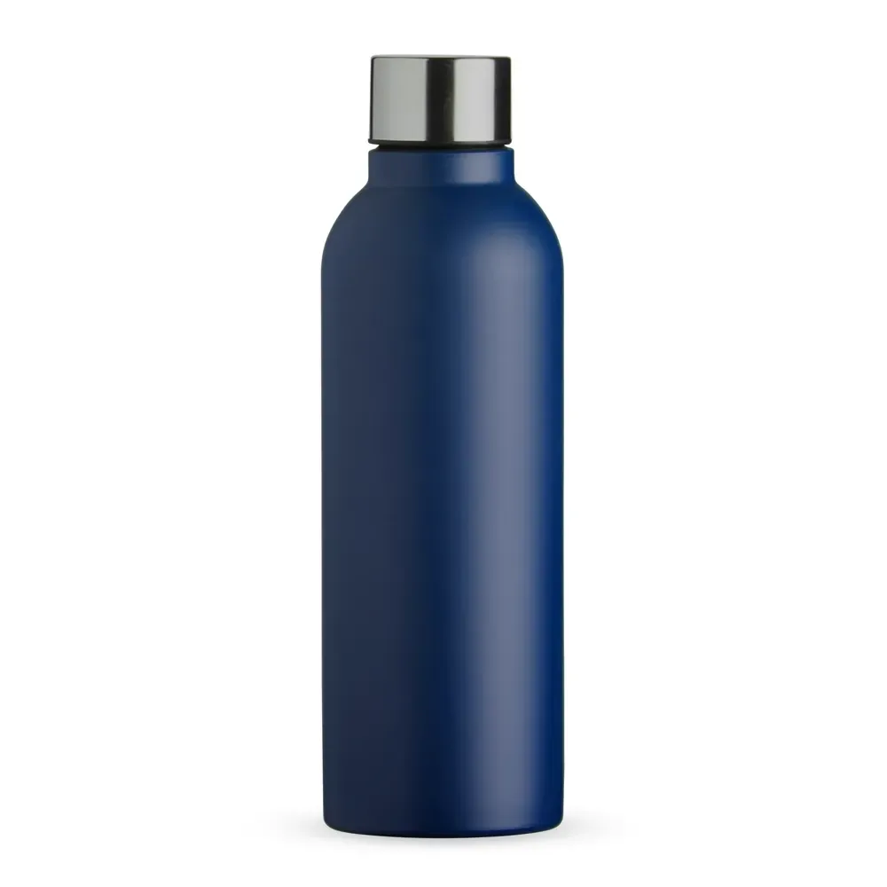Garrafa inox 800ml acabamento fosco personalizada azul escuro