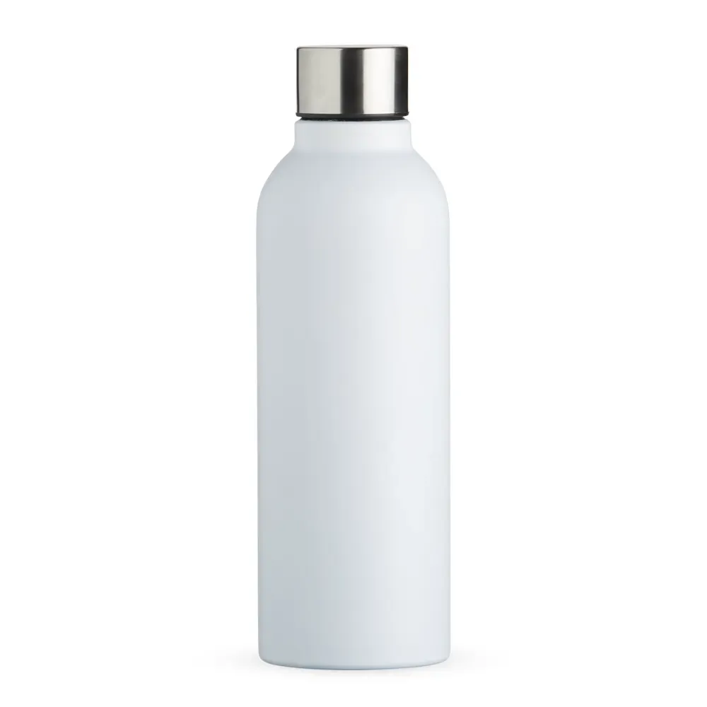 Garrafa inox 800ml acabamento fosco personalizada branca