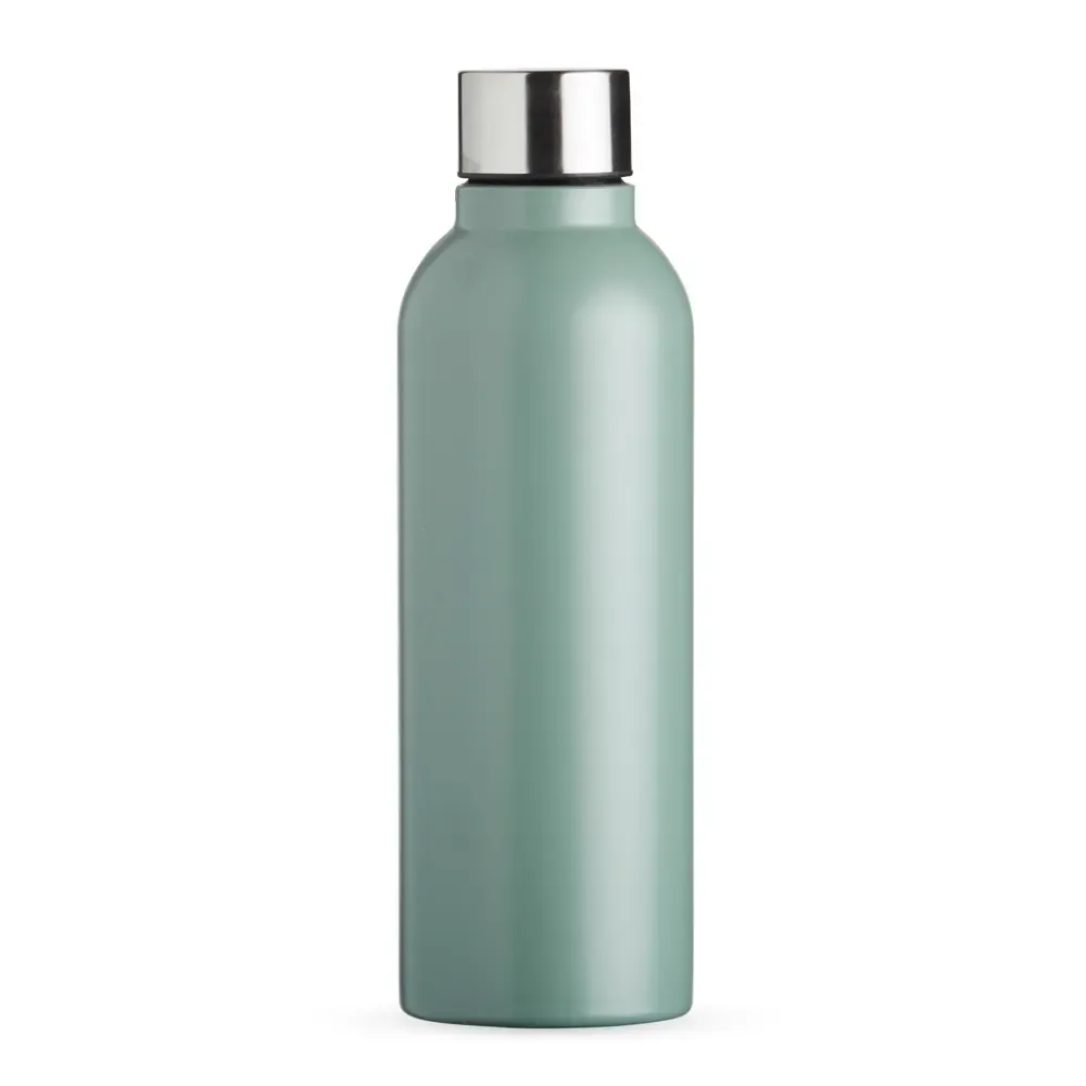 Garrafa inox 800ml acabamento fosco personalizada verde claro