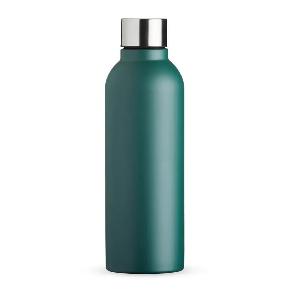 Garrafa inox 800ml acabamento fosco personalizada verde escuro