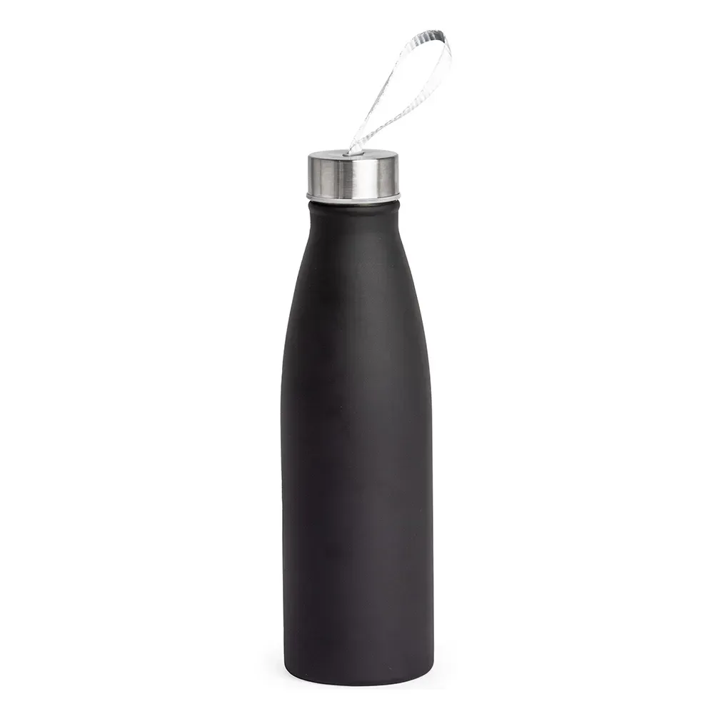 Garrafa inox 800ml preta personalizada