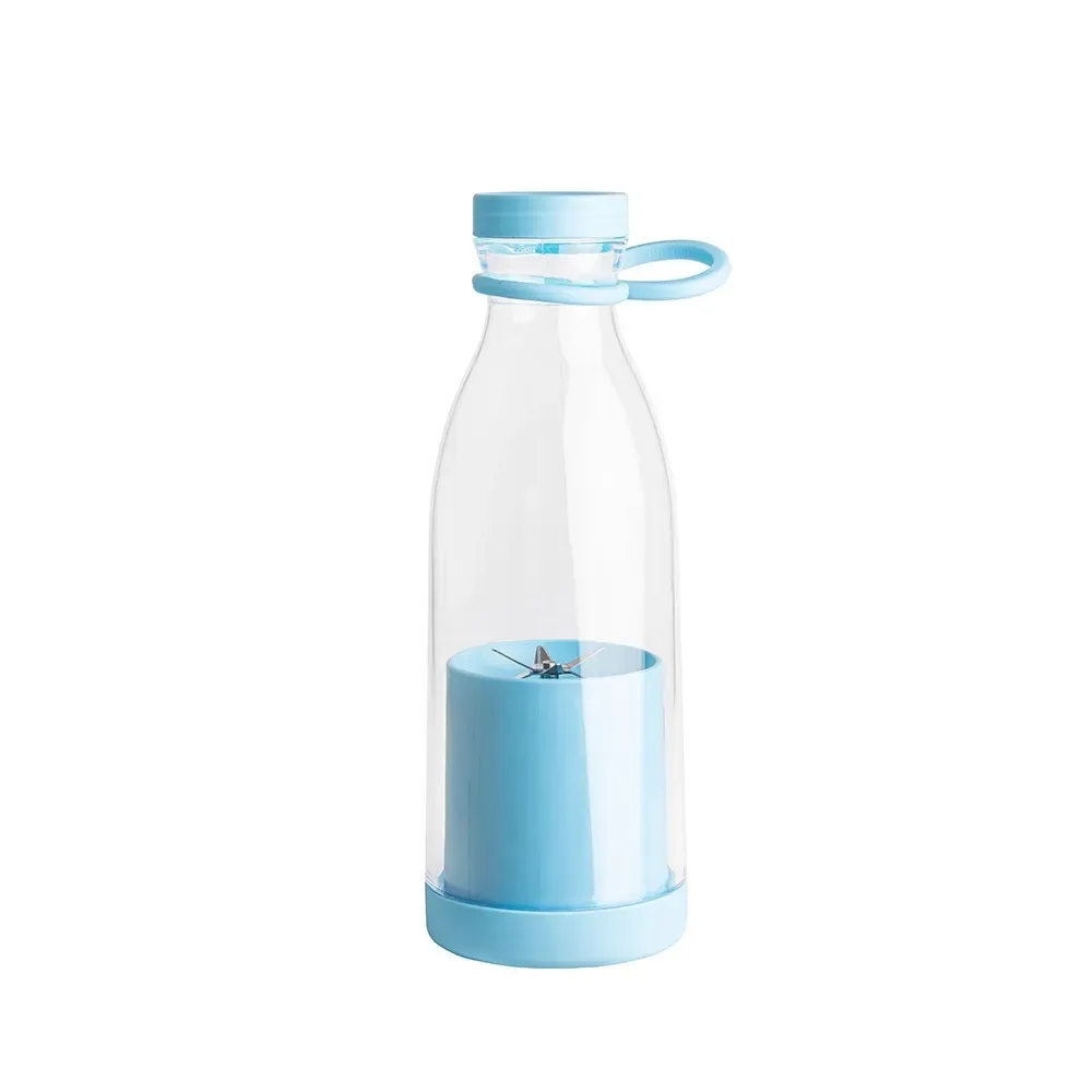 Garrafa com Misturador 380ml Copo Removível personalizada azul