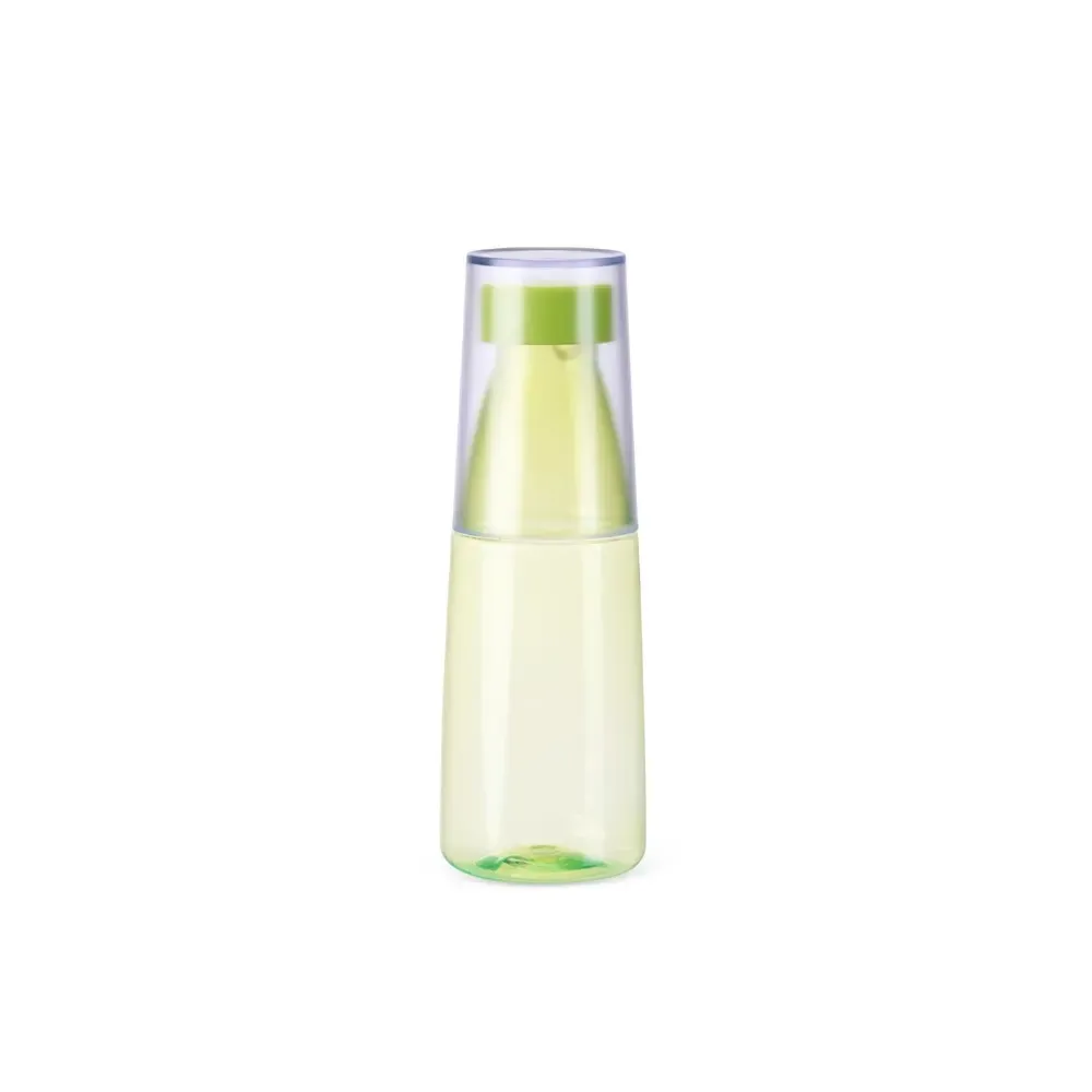 Garrafa Plástica 2 em 1 550ml com Copo Integrado personalizada verde