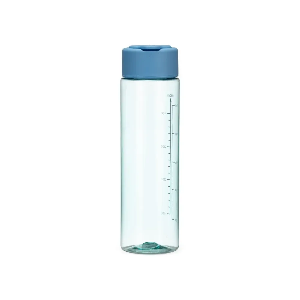 Garrafa Plástica 500ml com Alça Retrátil personalizada azul