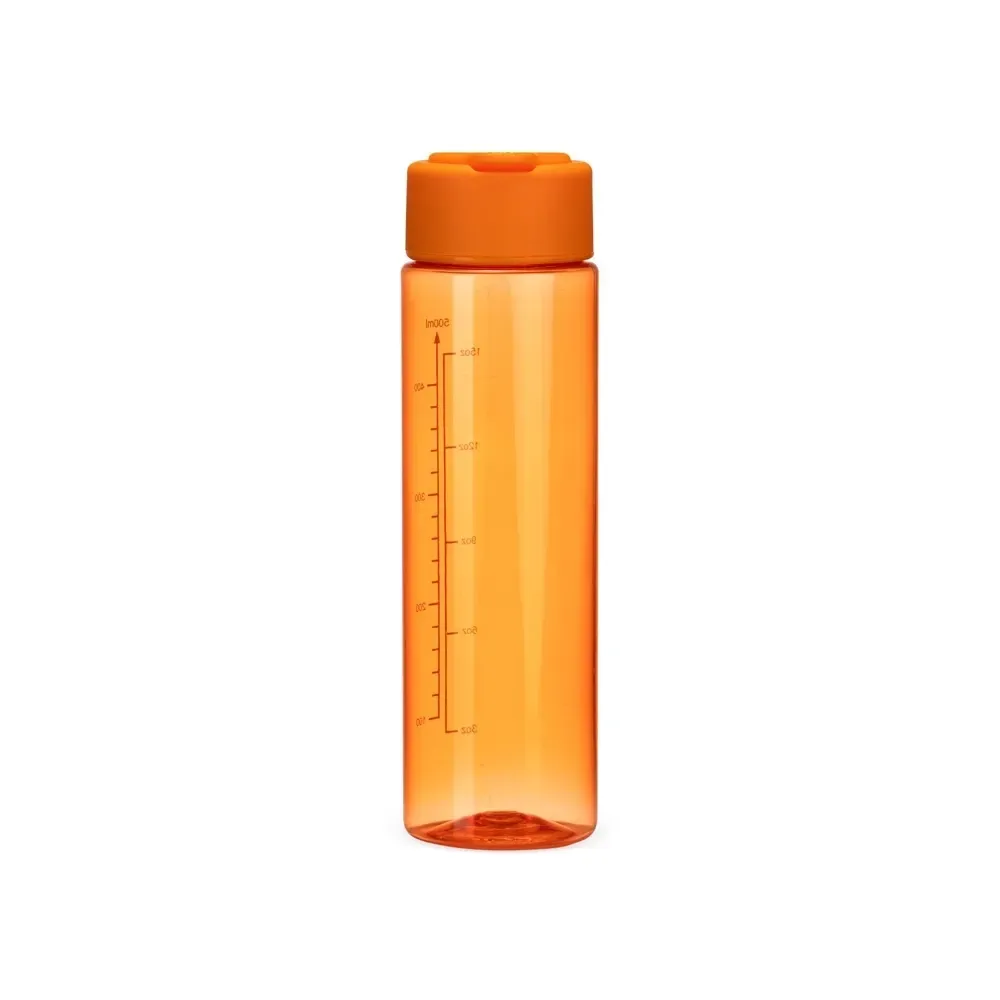 Garrafa Plástica 500ml com Alça Retrátil personalizada laranja