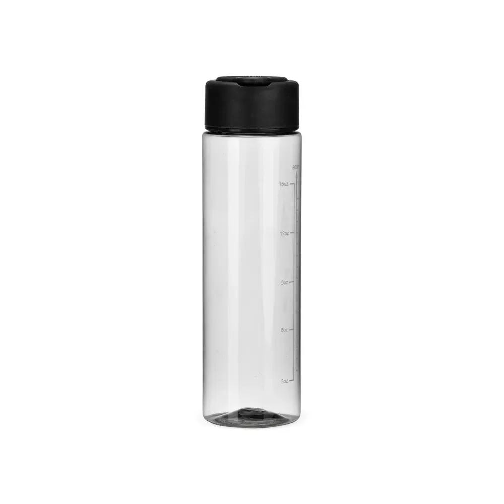 Garrafa Plástica 500ml com Alça Retrátil personalizada preta