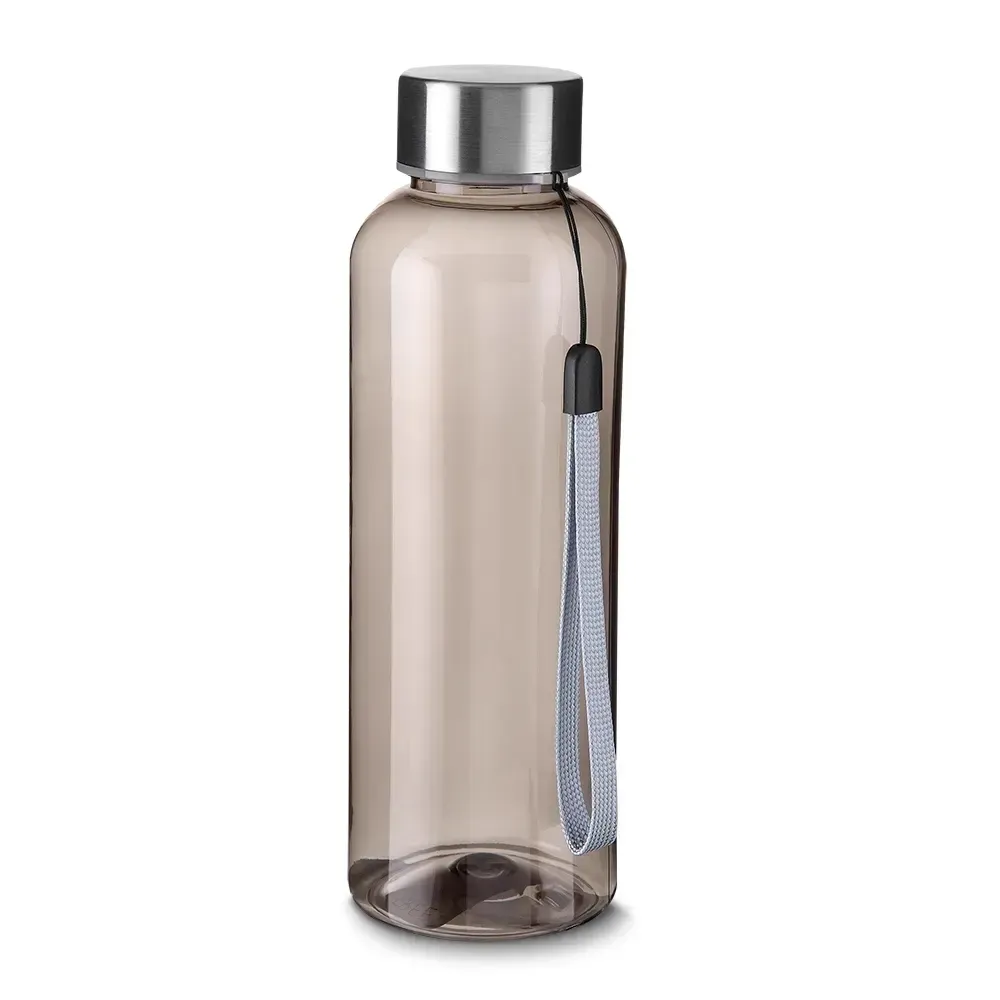 Garrafa PET Reciclado 600ml com Cordão preta