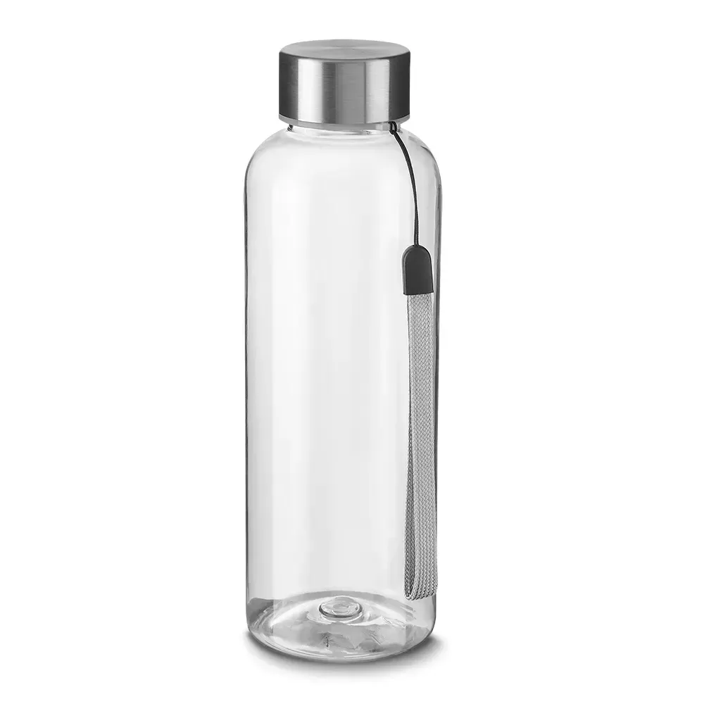Garrafa PET Reciclado 600ml com Cordão transparente