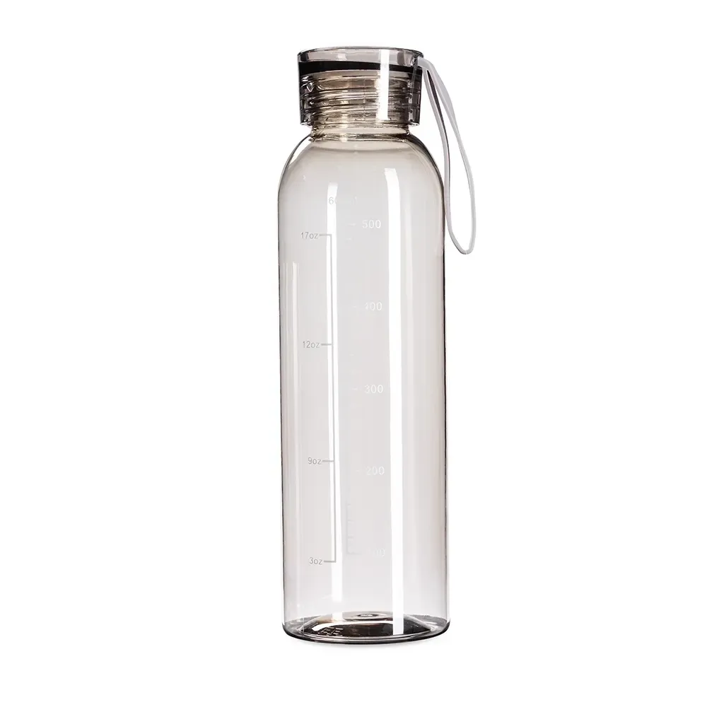 Garrafa Plástica 640ml personalizada cinza fumê