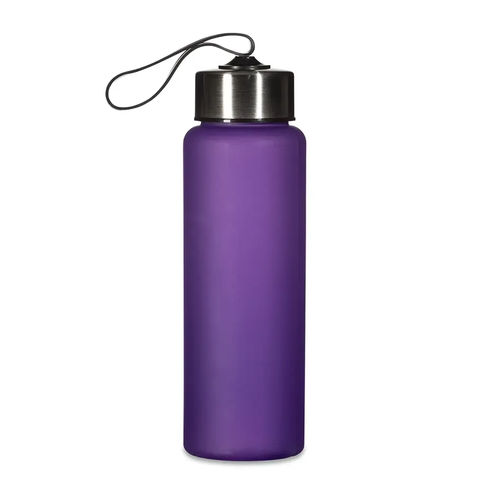 Garrafa Plástica 680ml com Alça Elástica personalizada lilás