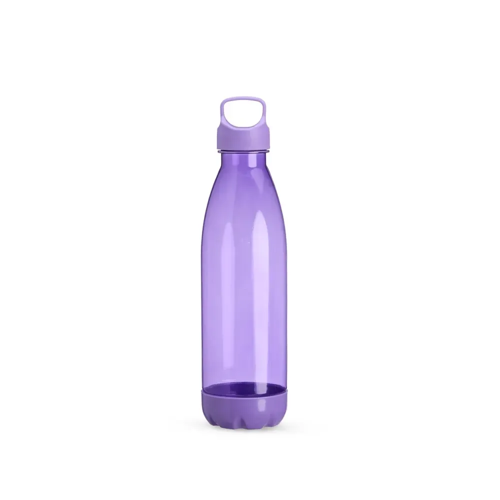 Garrafa Plástica Translúcida 680ml Fundo Removível personalizada lilás