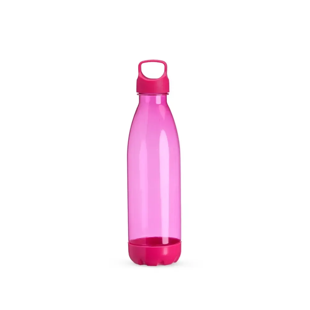 Garrafa Plástica Translúcida 680ml Fundo Removível personalizada rosa