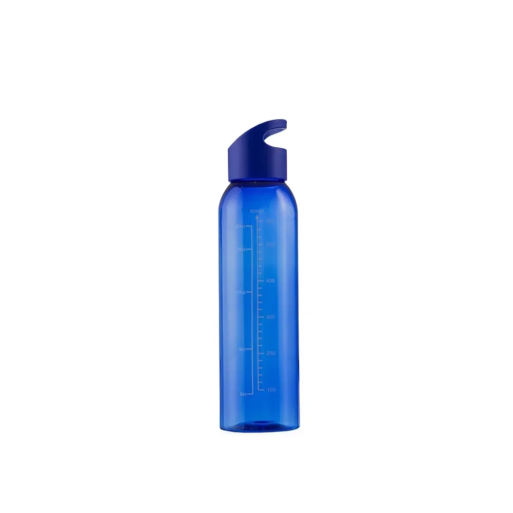 Garrafa Plástica 700ml personalizada azul com marcação de volume
