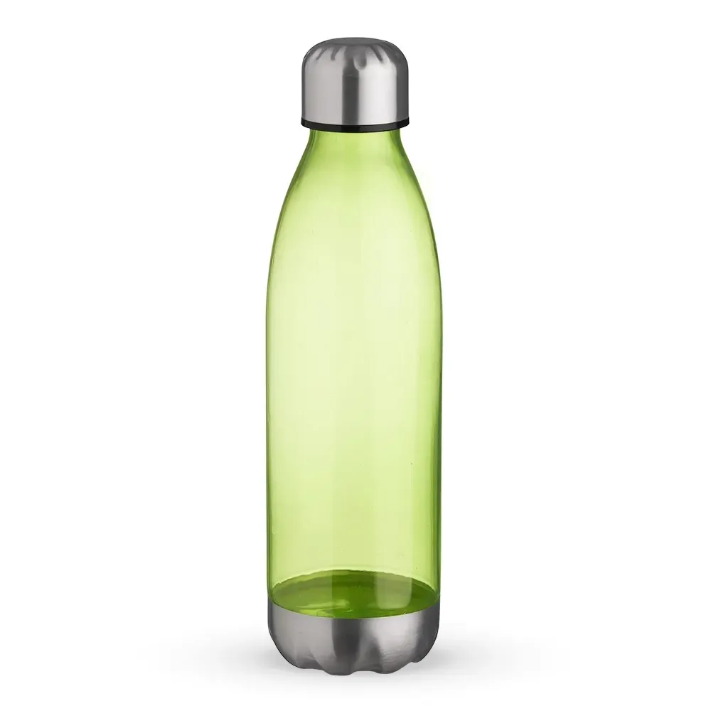 Garrafa plástica 700ml translúcida personalizada verde
