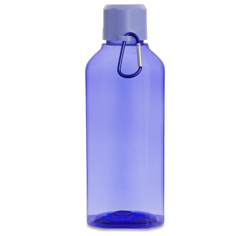 Garrafa plástica 730ml com mosquetão personalizada azul