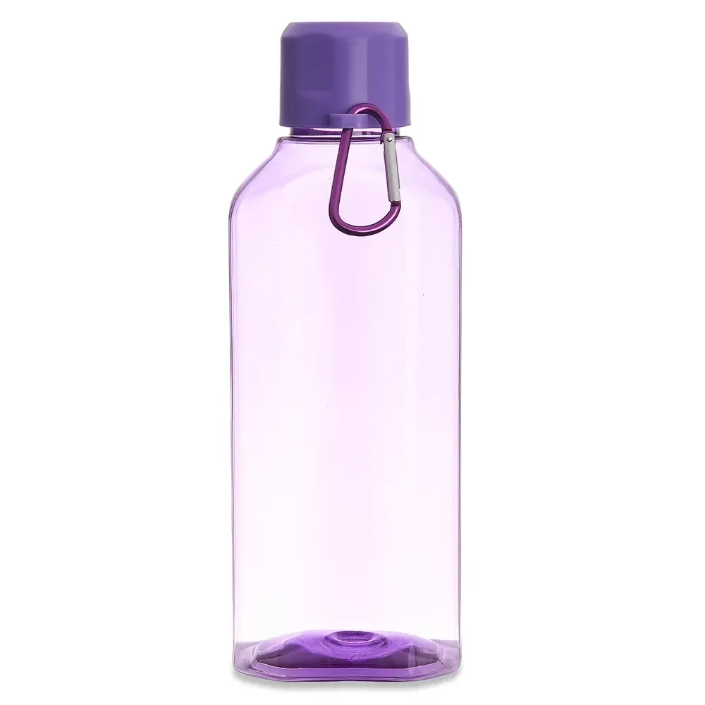 Garrafa plástica 730ml com mosquetão personalizada roxa