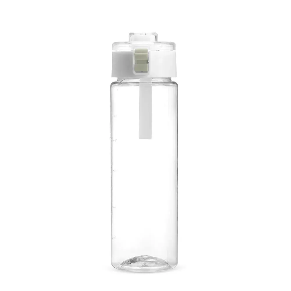 Garrafa Plástica 750ml Livre de BPA Alça de Silicone branca