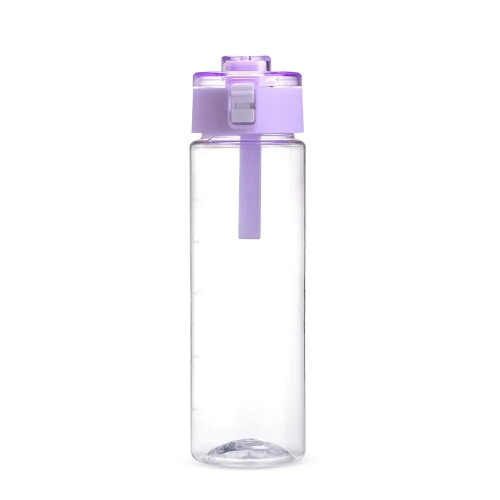 Garrafa Plástica 750ml Livre de BPA Alça de Silicone roxa