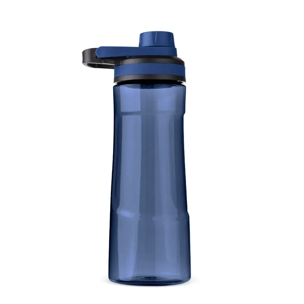 Garrafa Plástica 750ml Policarbonato com Peneira azul claro