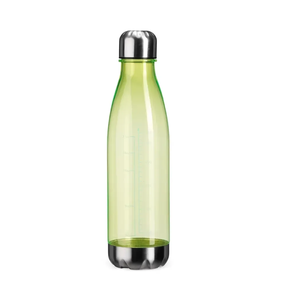 Garrafa plástica 750ml translúcida personalizada verde