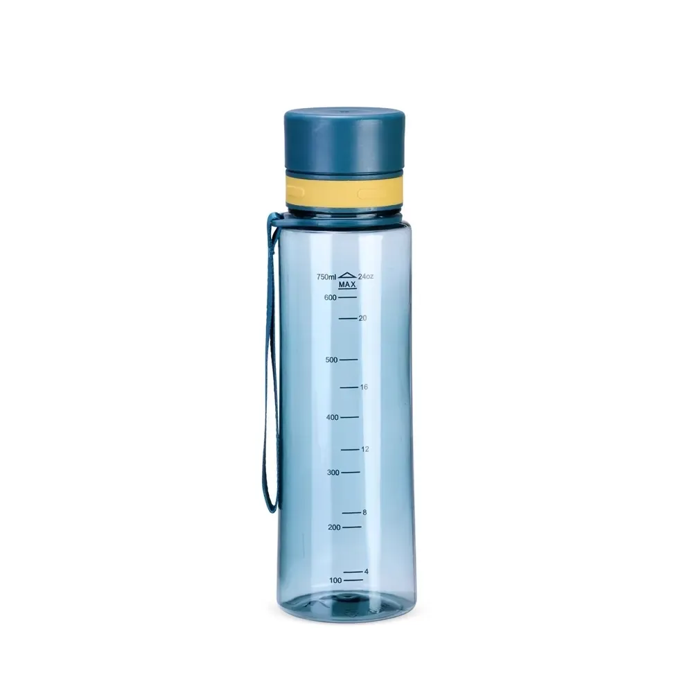 Garrafa Plástica 780ml com Alça de Nylon personalizada azul ciano