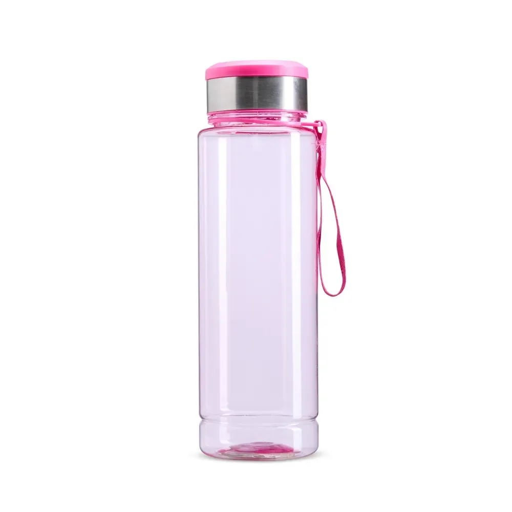 Garrafa Plástica 950ml com Porta-Comprimido personalizada rosa